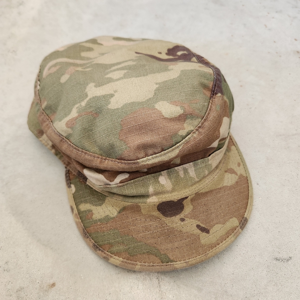 Military Camo Fatigue Cap Size 7 1/8 Hat‎